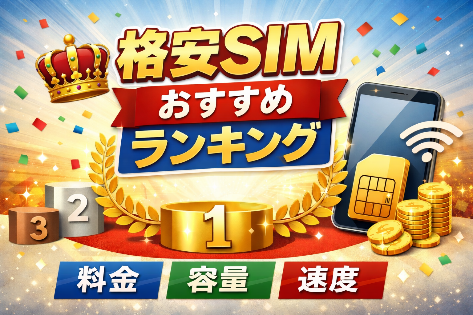 格安SIMおすすめランキング【2026年最新版】本当に安いプランを徹底比較