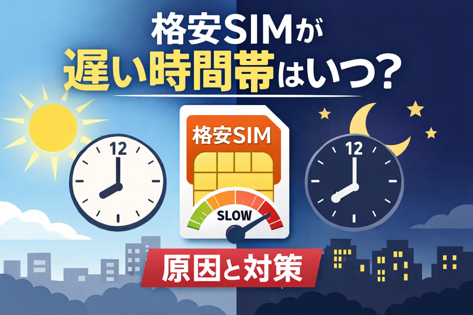 【2026年版】格安SIMが遅い時間帯はいつ?原因と対策を徹底解説