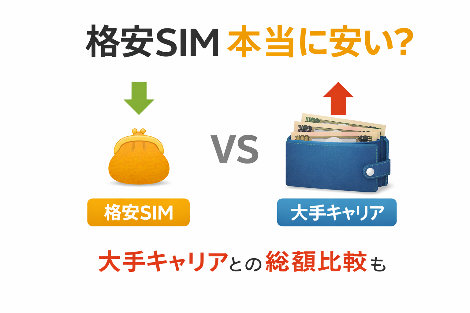 【2026年版】格安SIMは本当に安い?大手キャリアとの総額比較と注意点