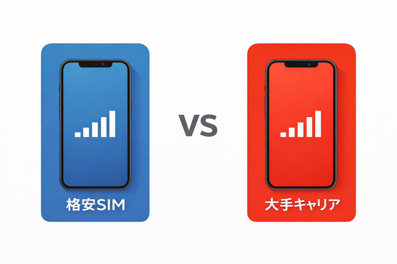 【2026年版】格安SIMと大手キャリアの違いとは?料金・通信速度・サポートを徹底比較