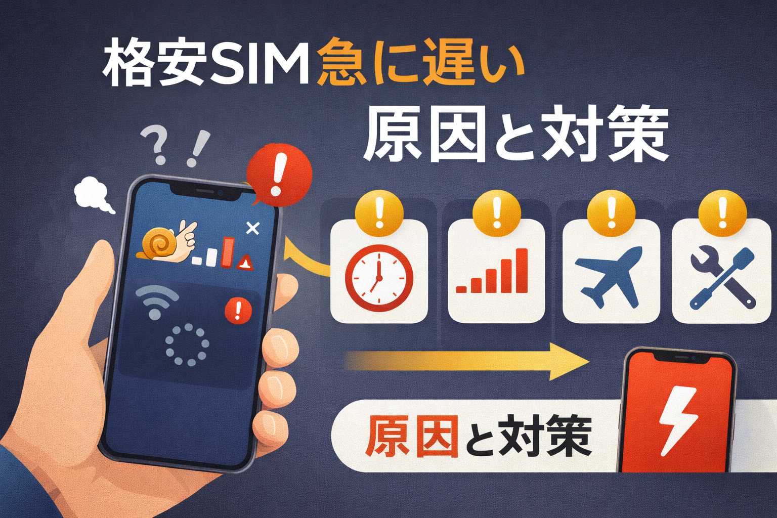 【2026年版】格安SIMが急に遅くなった原因は?今すぐできる対処法を徹底解説