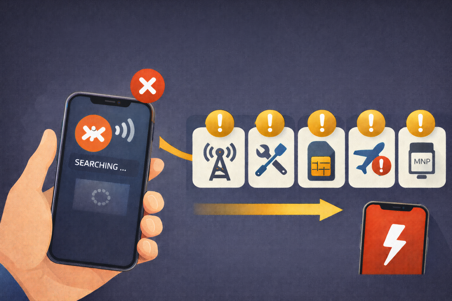 【2026年版】格安SIMが圏外になる原因は?突然つながらないときの対処法を解説