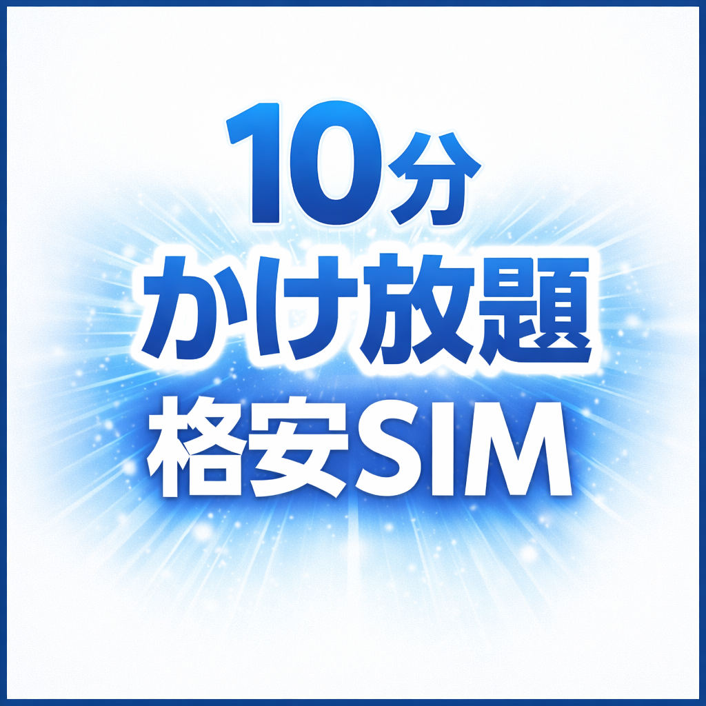 【2026年版】10分かけ放題付きの格安SIMはどれがいい?料金と注意点を比較