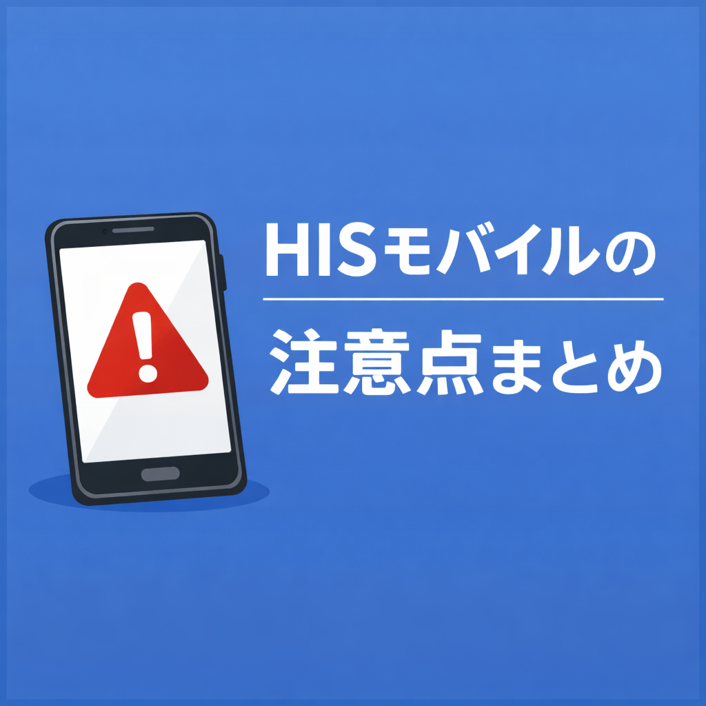 【正直】HISモバイルのデメリット9選｜契約前に知るべき注意点と対策