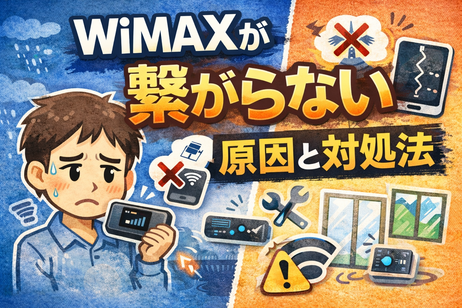 WiMAXが繋がらない原因と対処法