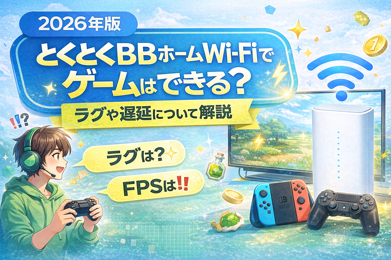 【2026年版】とくとくBBホームWi-Fiでゲームはできる?ラグや遅延について解説