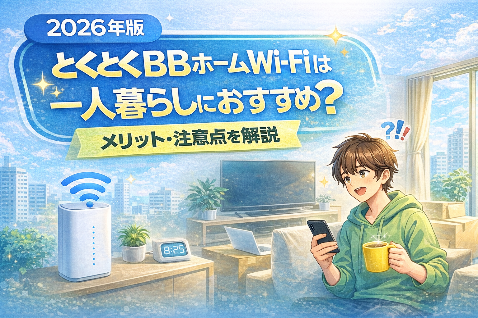 【2026年版】とくとくBBホームWi-Fiは一人暮らしにおすすめ?メリット・注意点を解説