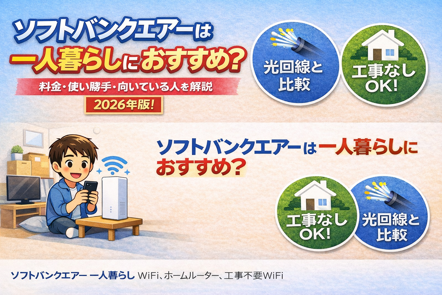 ソフトバンクエアーは一人暮らしにおすすめ?料金・使い勝手・向いている人を解説【2026年版】