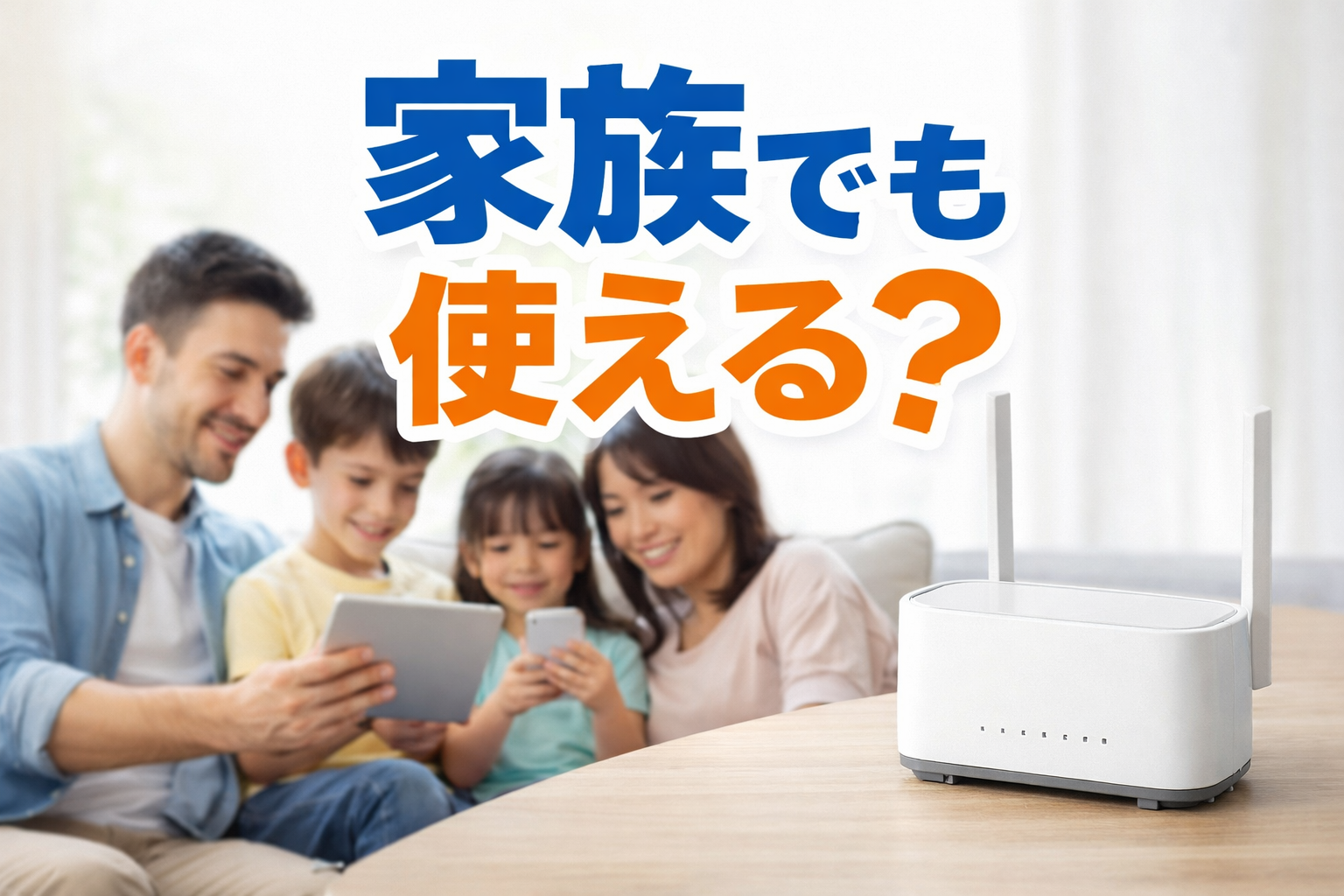 とくとくBBホームWi-Fiは家族でも使える?同時接続や注意点を解説