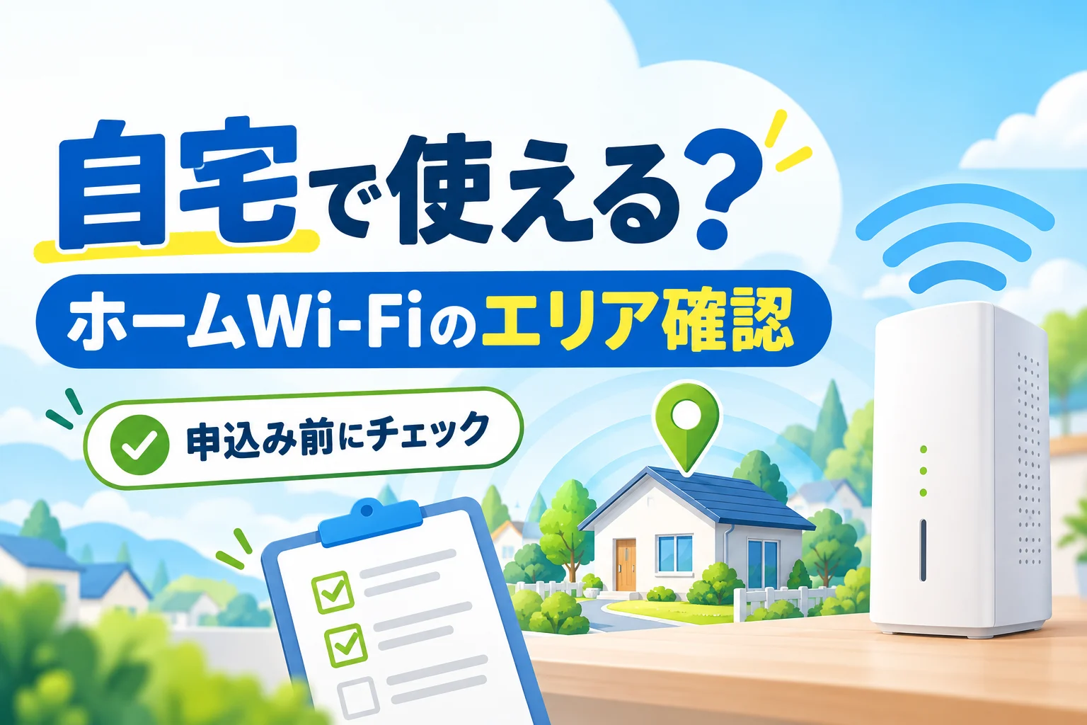 自宅で使えるか申込み前に確認するホームWi-Fiのエリアチェック